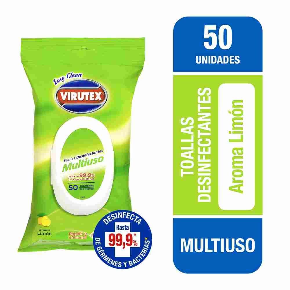 Imagen del producto Paños Desinfectantes limón 50 unidades